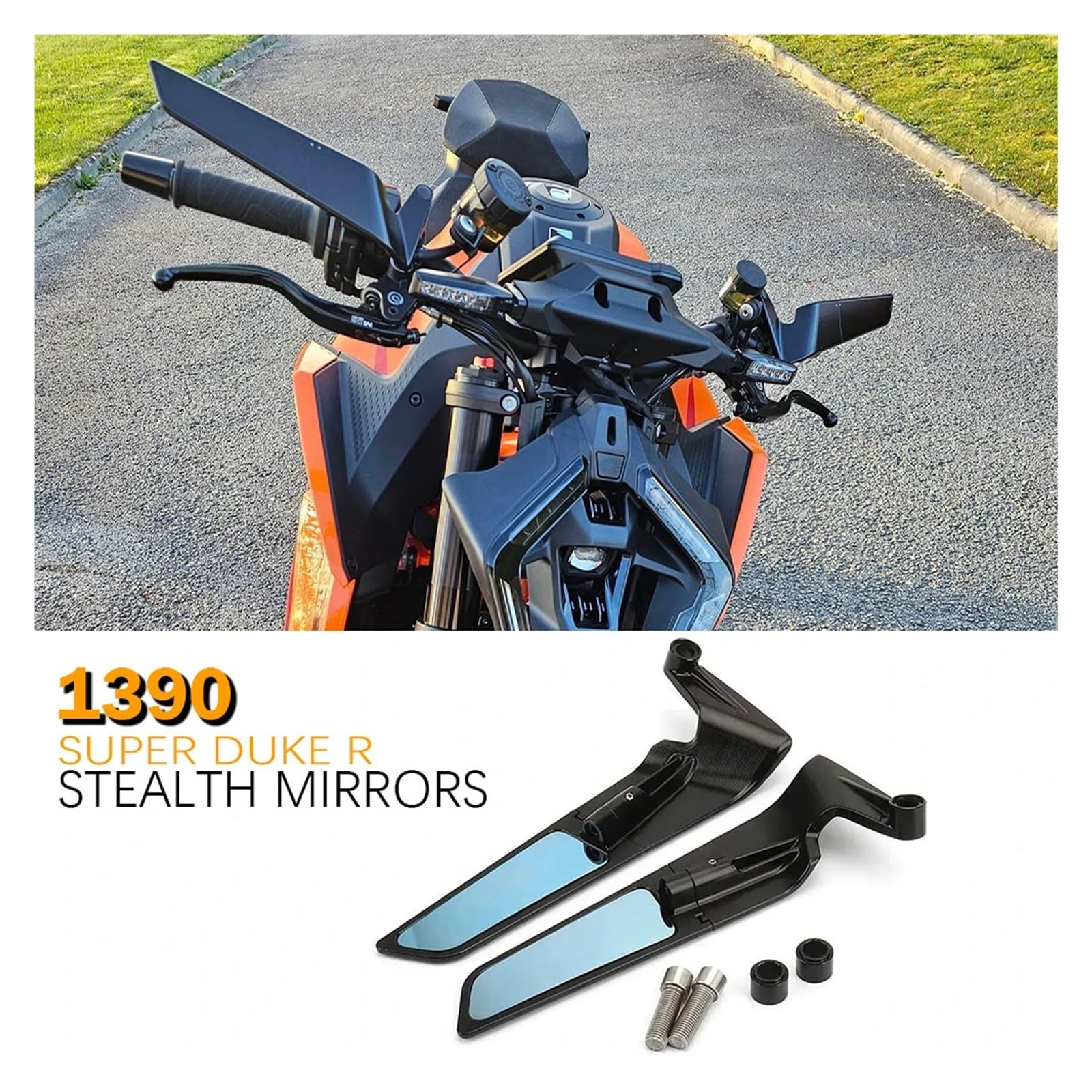 Amazon | KTM 1390 2024 バイク用バックミラー ステルス