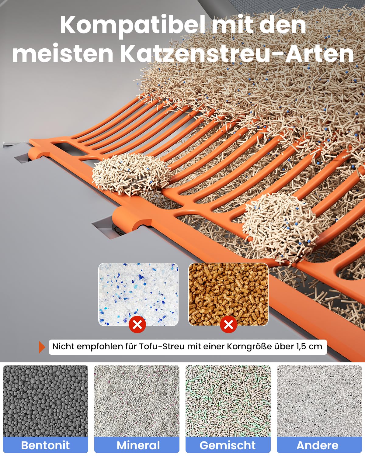 Offenes, Katzenklo Selbstreinigend für große Katzen (10 kg), XL Automatische Katzentoilette, 2 Rollen Müllbeutel, Geruchskontrolle, 10 Sicherheitssensoren, leise Roboter-Toilette für Katzenklo