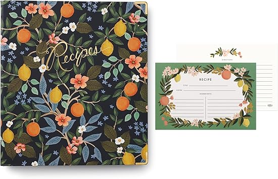 Amazon.com: RIFLE PAPER CO. Citrus Grove Recipe Binder - 16 Tabbed ...