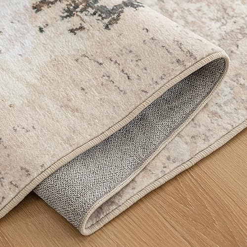 Miniatura 3 de Alfombra de área de 5 x 7 pies para dormitorio, alfombra lavable para sala de estar, cocina, comedor, antideslizante, decoración del hogar, alfombra