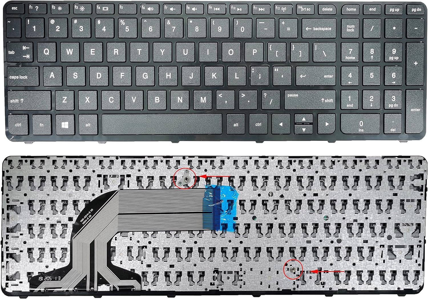 Replacement Keyboard For HP Pavilion 15-n 15-d 15-f 15-g 15-r 15-e 15-r PK1314D1A00 TPN-Q118,TPN-F113, 250 G3, 255 G3, 250 G2, 255 G2 Series