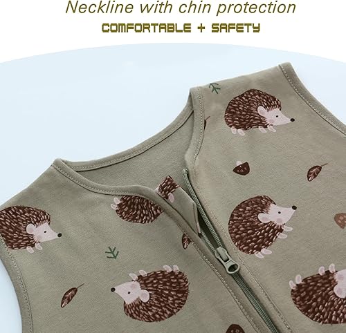 Miniatura 4 de Miracle Baby Saco de dormir con pies - Manta de algodón 100% de 0.5 TOG, diseño sin mangas, saco de dormir para bebé