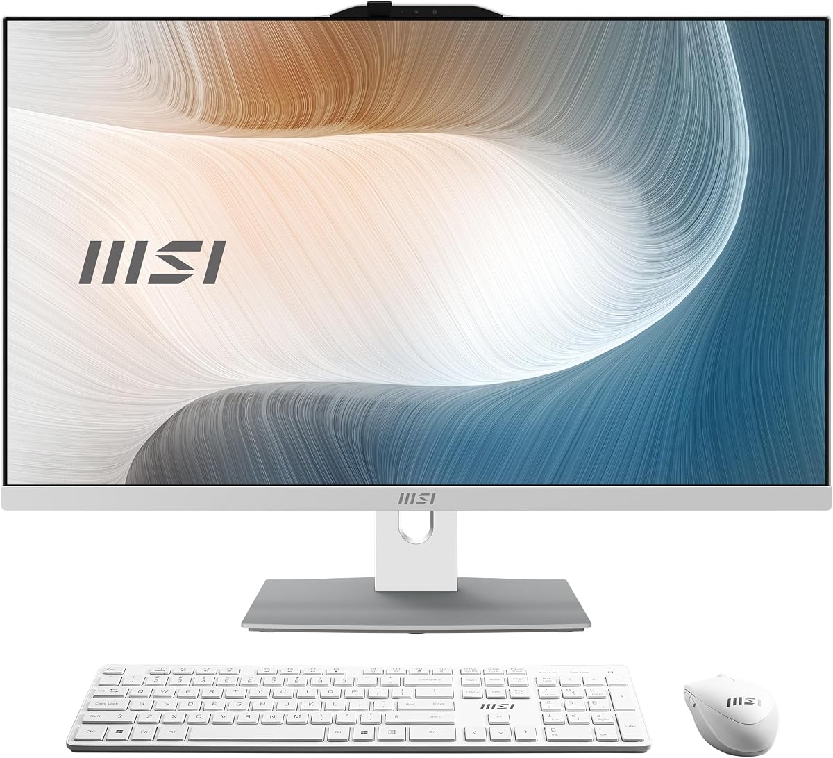 msi Modern AM272P AIO Desktop: 27" FHD, Intel Core 7-150U, 32GB Memory, 1TB M.2 NVMe SSD, WiFi 6E, BT 5.3, Windows 11 Home: White 1M-820US