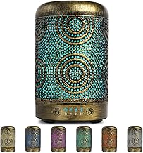 Salking 260ml Metal Aroma Diffuser Aromatherapy Room Humidifier with Retro Light in 7 Colours