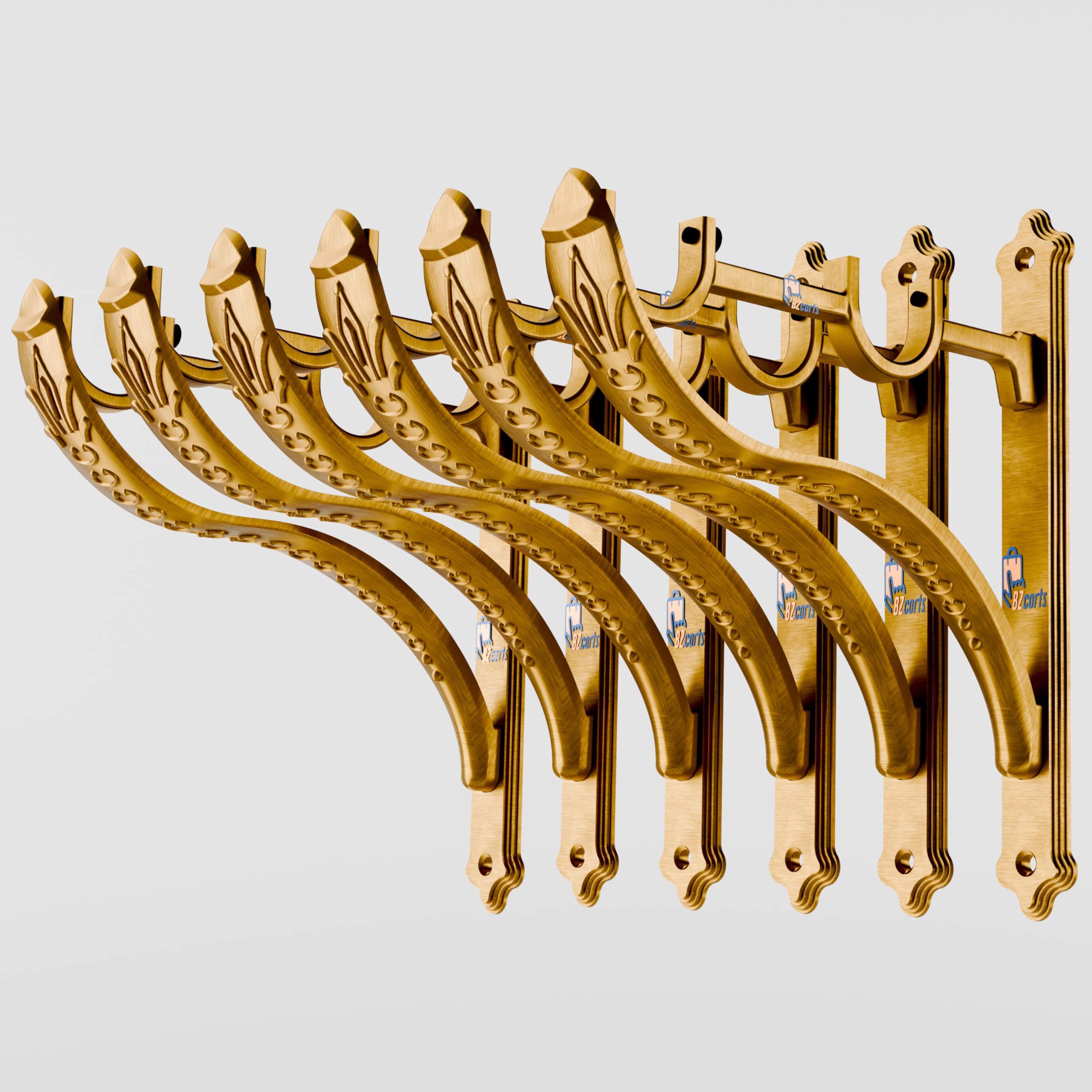 Bzcarts Double Zinc Antique Brass Jaguar Heavy Curtain Supports for Door and Window Curtain Brackets Set/Holder for 1 Inch Rod (Pack of 6, Brass Antique) (B0BPST5ZYJ) Amazon Price History, Amazon Price Tracker