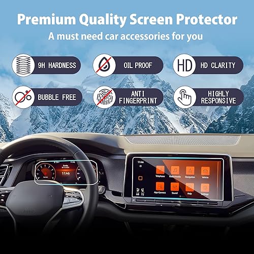 Miniatura 3 de LUWU Protector de pantalla para Volkswagen Atlas 2024 2024 Volkswagen Atlas Accesorios 2024 VW Atlas SESEL Protector de pantalla de vidrio templado