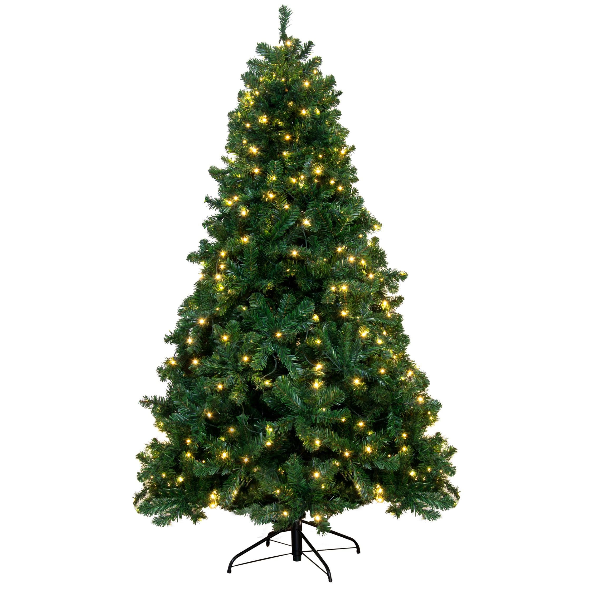 Christmas Tree World Green 8Ft Pre-Lit Arbor Vitae Fir Tree