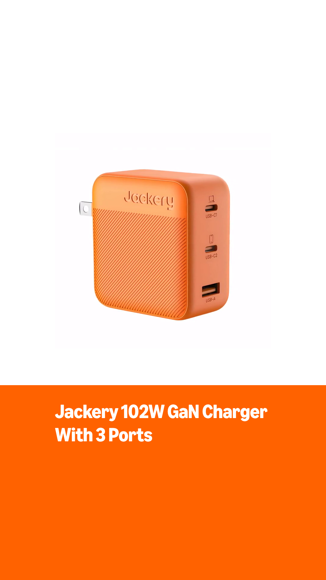 Amazon.com: Jackery 102W GaN 3-Port Fast Charger, Dual 100W USB-C