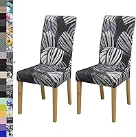 Vista 33 de Fundas para sillas de comedor, juego de 2 fundas para sillas de comedor o cocina, lavables, protectoras, para sillas Parsons, para el hogar, Beige