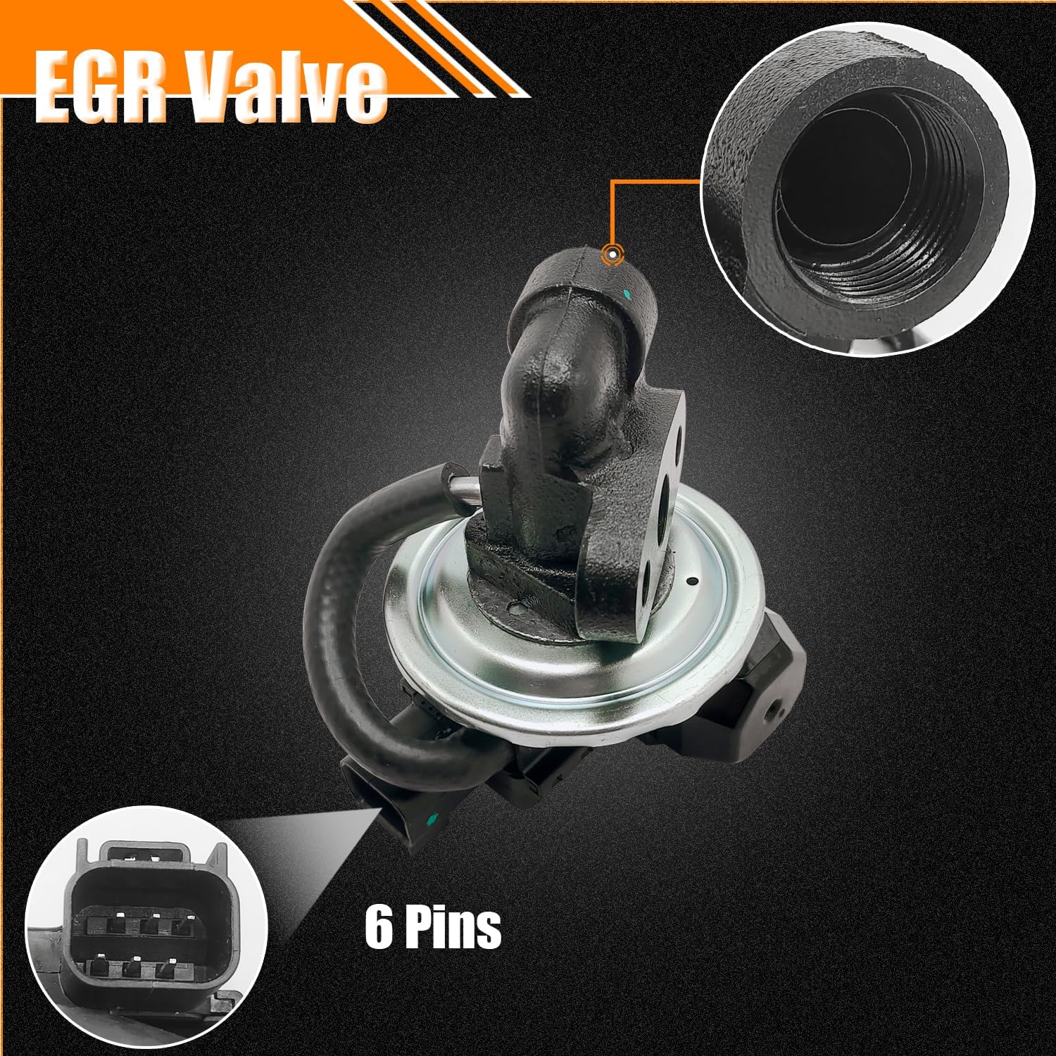 EGR Valve EGV1033 Compatible With 2005-2007 Ford E-150, Fits for 2005-2007 E-250, for 2004-2006 F-150, EGR Valve Exhaust Gas Recirculation Valves Replace OE# EGR1792, EGR4423, 3L3Z9D475DA, 226692