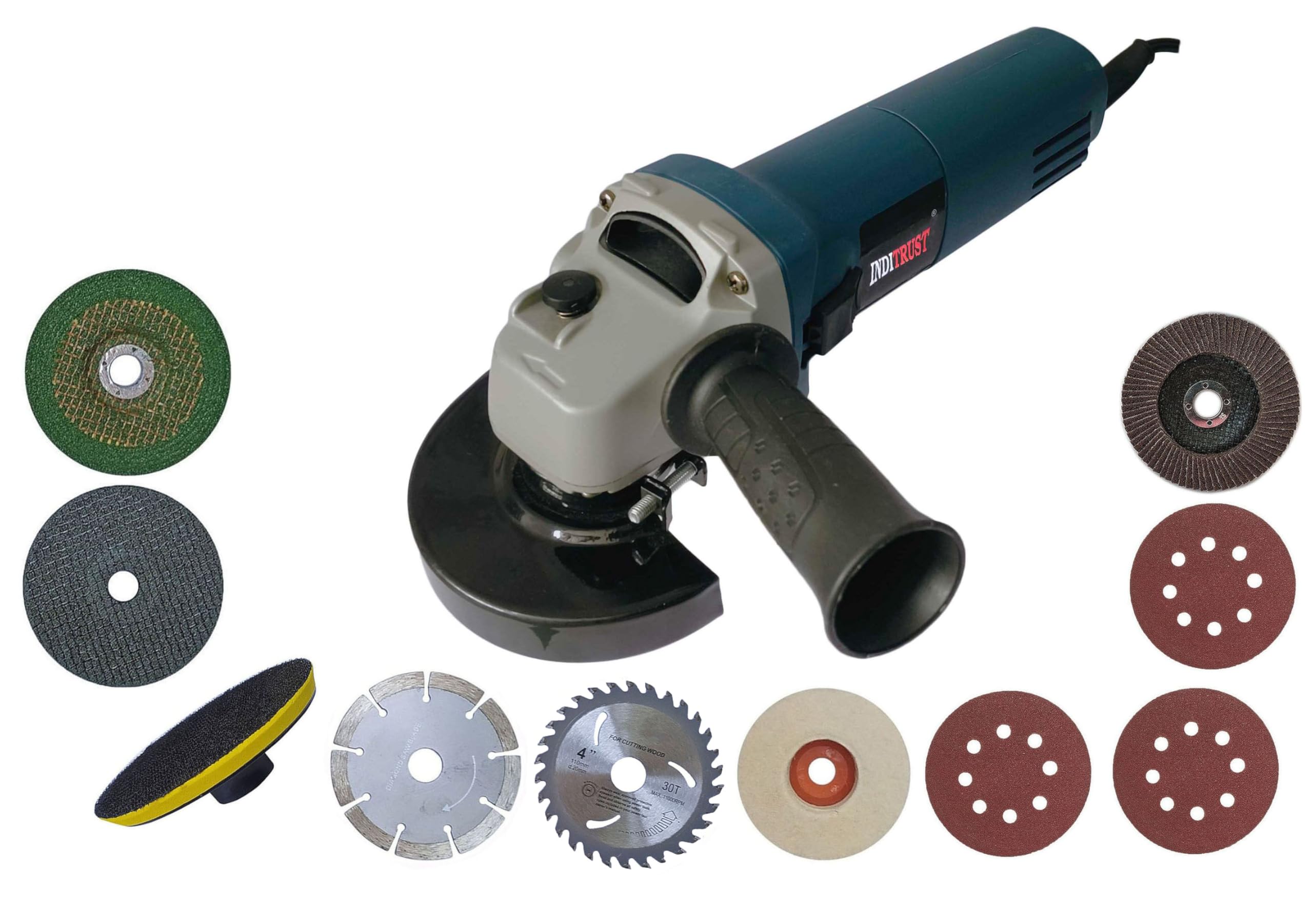 Inditrust Sliding Angle Grinder Machine 100% copper winding 3-Month Warranty with Multy type 10pc Wheel set (B0DBR5FLZL) Amazon Price History, Amazon Price Tracker