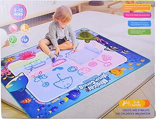 حصيرة سحرية من قماش مائي للرسم والتخطيط، مناسبة من لاعب واحد إلى 4 لاعبين، للأطفال بعمر 3 سنوات فأكثر – متعددة الألوان