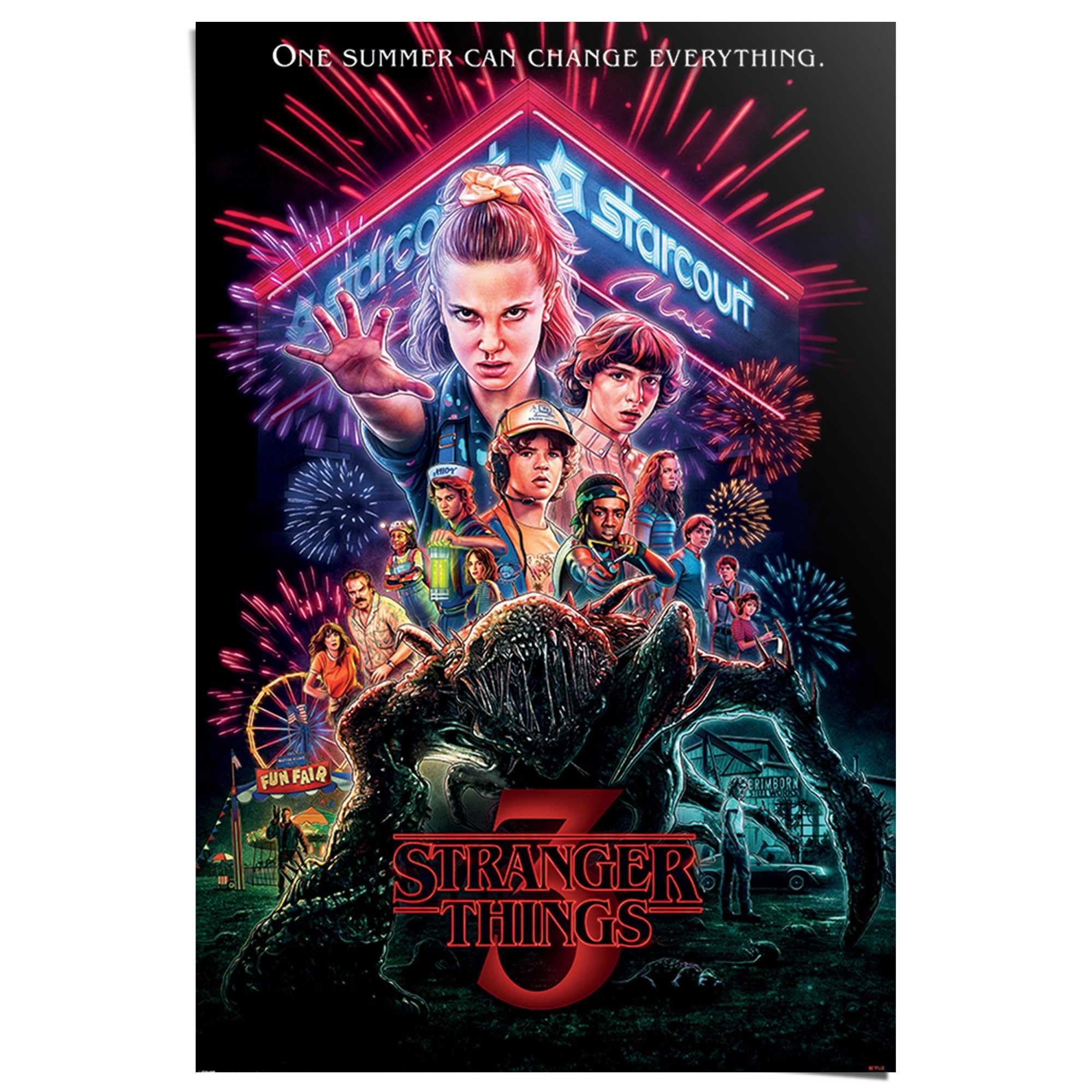 REINDERS Poster Stranger Things Summer of 85 - Netflix - Mike - Eleven