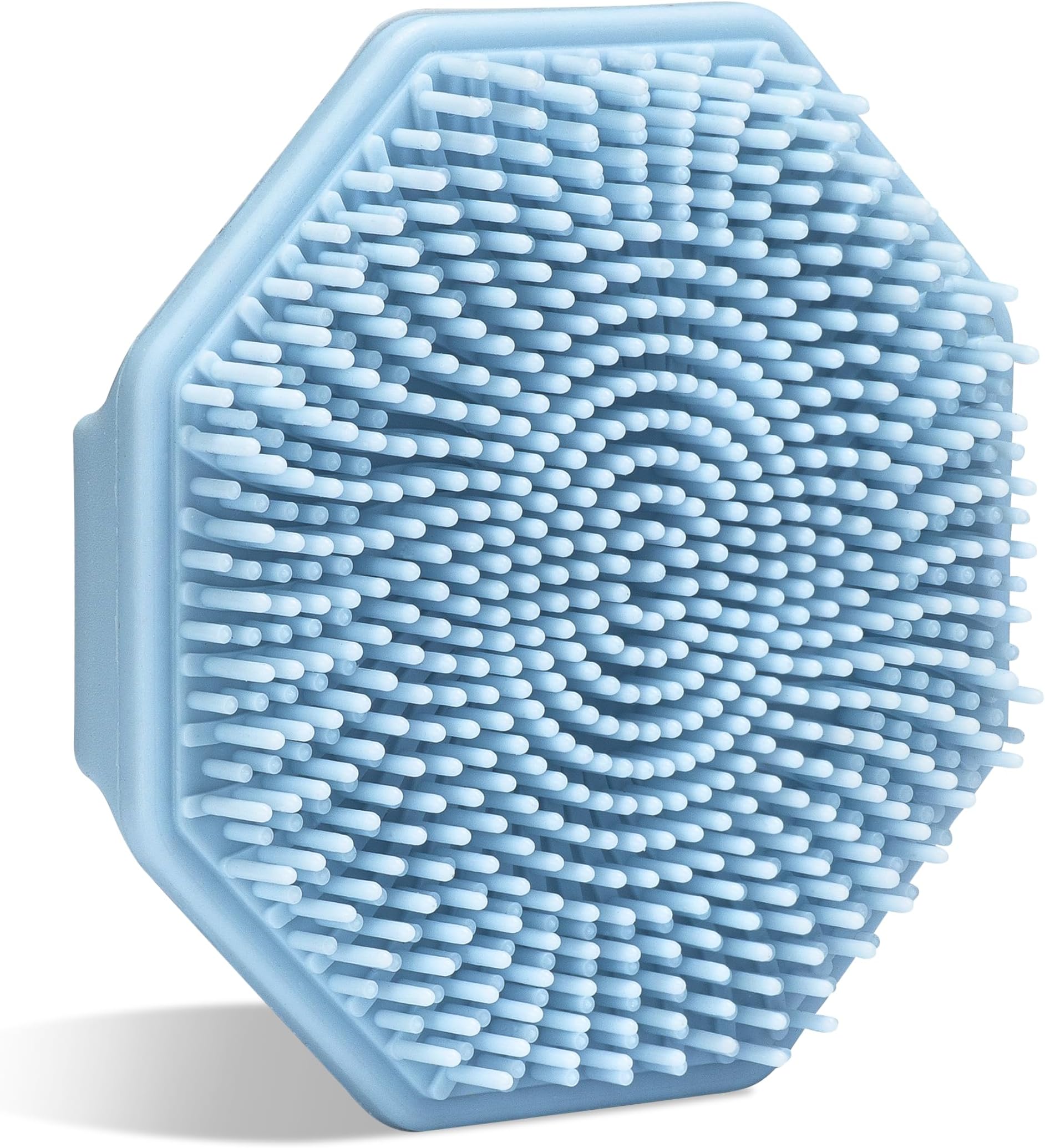 Sud Scrub® Antimicrobial Silicone Face Scrubber, 1 Pack, Gentle Face Exfoliator for Sensitive Skin, Eco Friendly Facial Cleansing Brush for Acne, Exfoliating Face Brush for Men and Women (Blue)