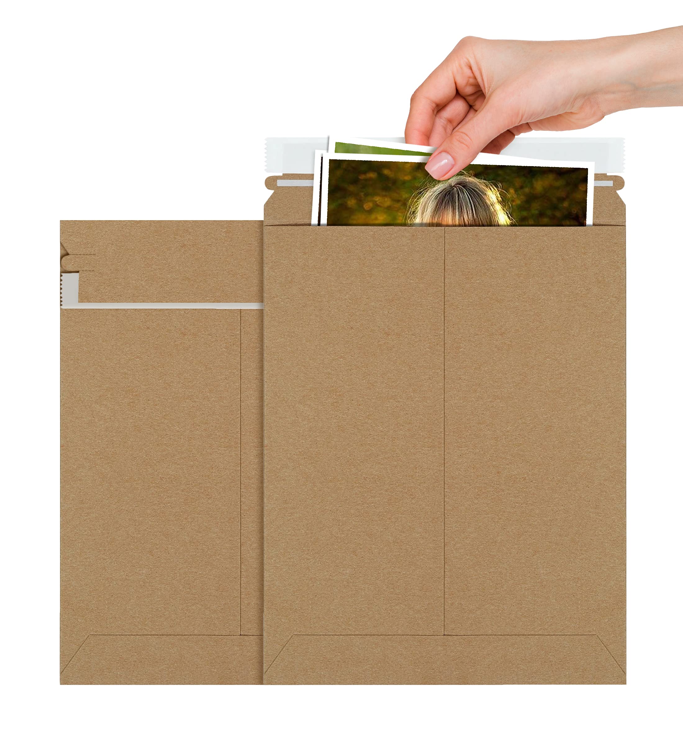 APQ SupplyAPQ Pack of 10 Natural Kraft Envelopes 9" x 11.5". Brown Self Sealing Mailing Envelopes. All-Purpose Self-Seal Closure Stayflat Envelopes. Tan Mailer Envelopes for Shipping, Packing Photos, Cards.