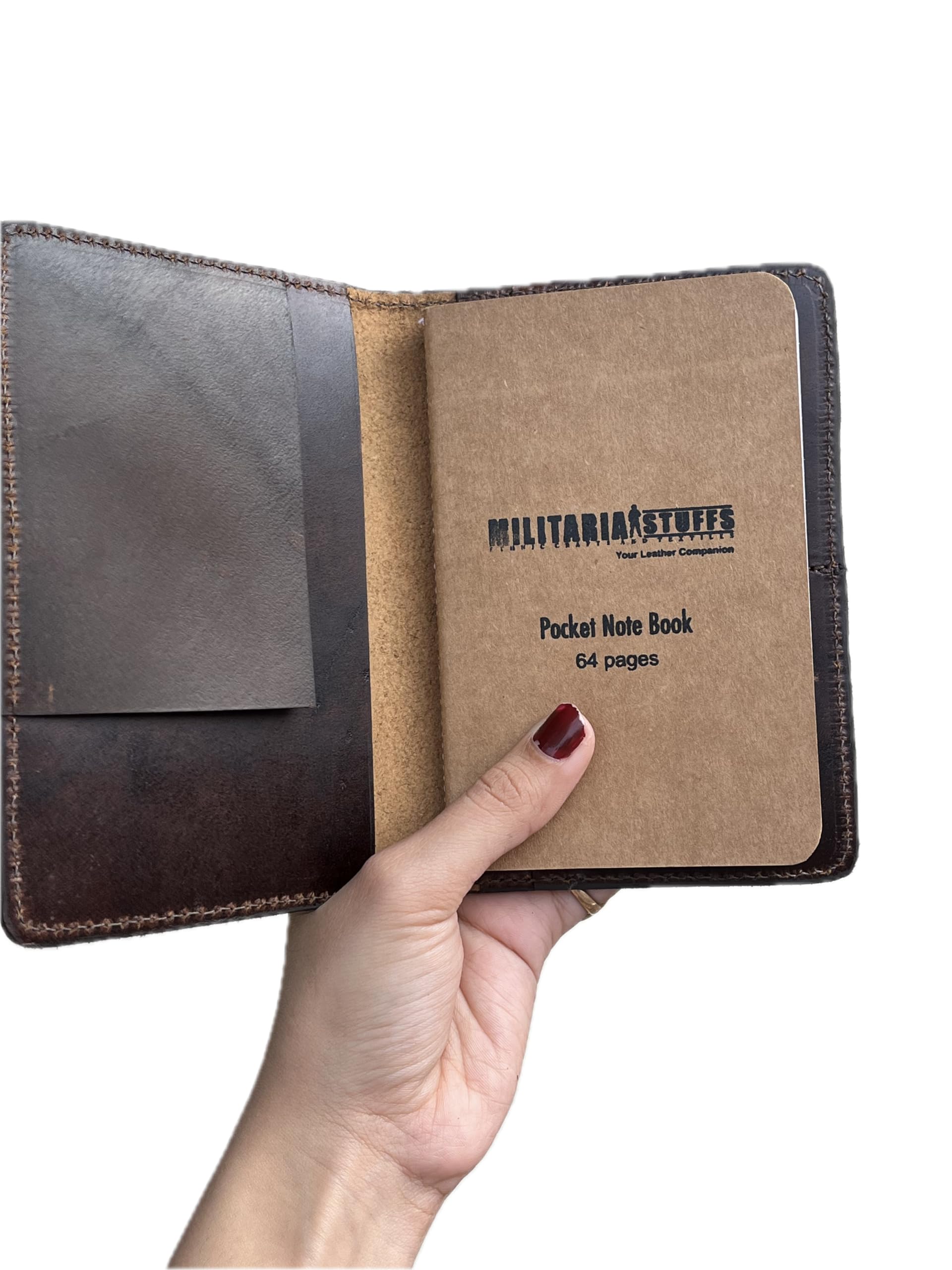 Funda de cuero para notas de campo, funda de cuaderno para Moleskine Cahier, hecha a mano, cubierta de cuero vintage de 3.5 x 5.5 pulgadas, cuaderno de viajeros recargable