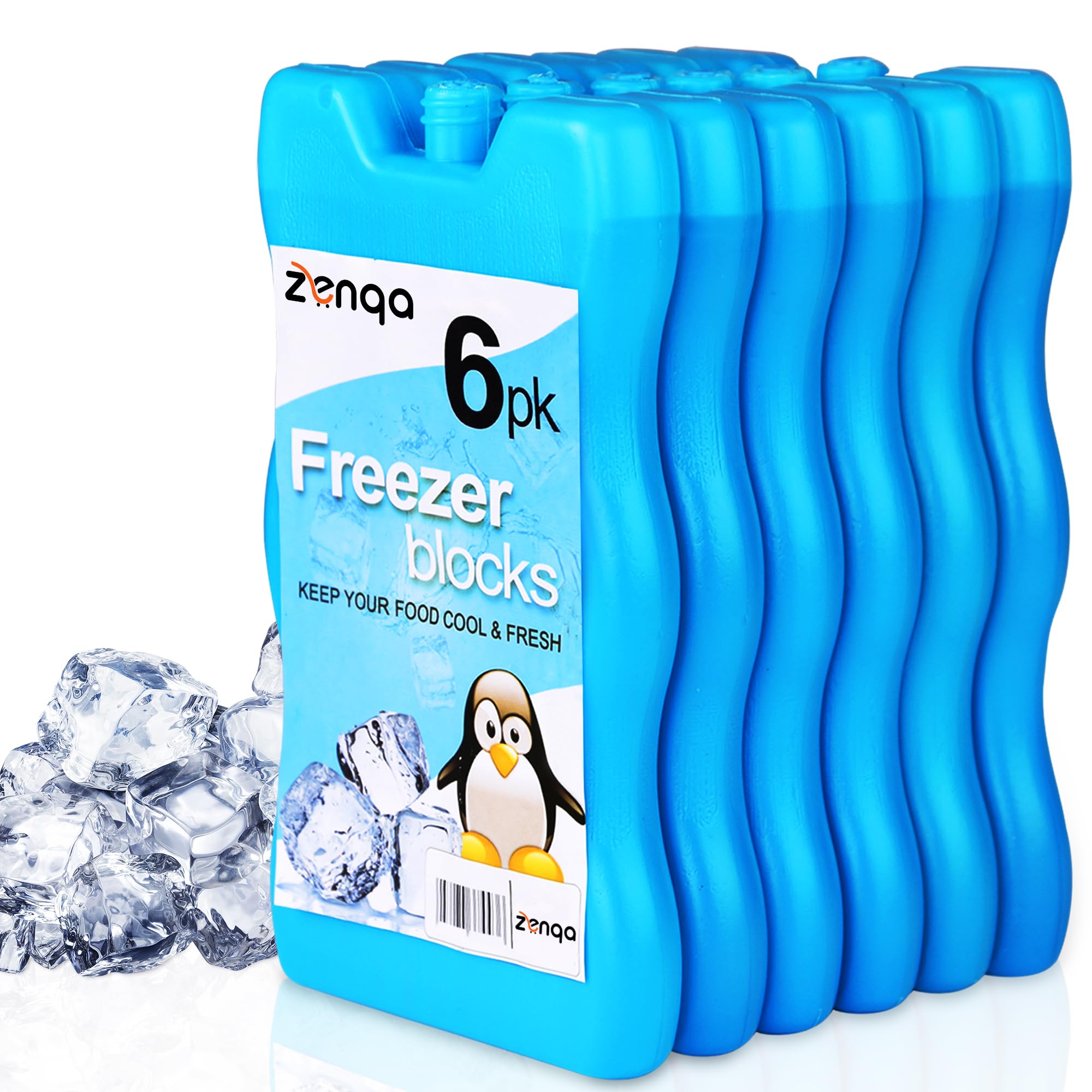 ZENQAIce Packs for Cool Box Freezer Blocks | Ice packs for Lunch Box Ice Blocks for Cool Bags | Reusable Slim Ice Blocks Picnic Travel Kids School Camping Outdoor