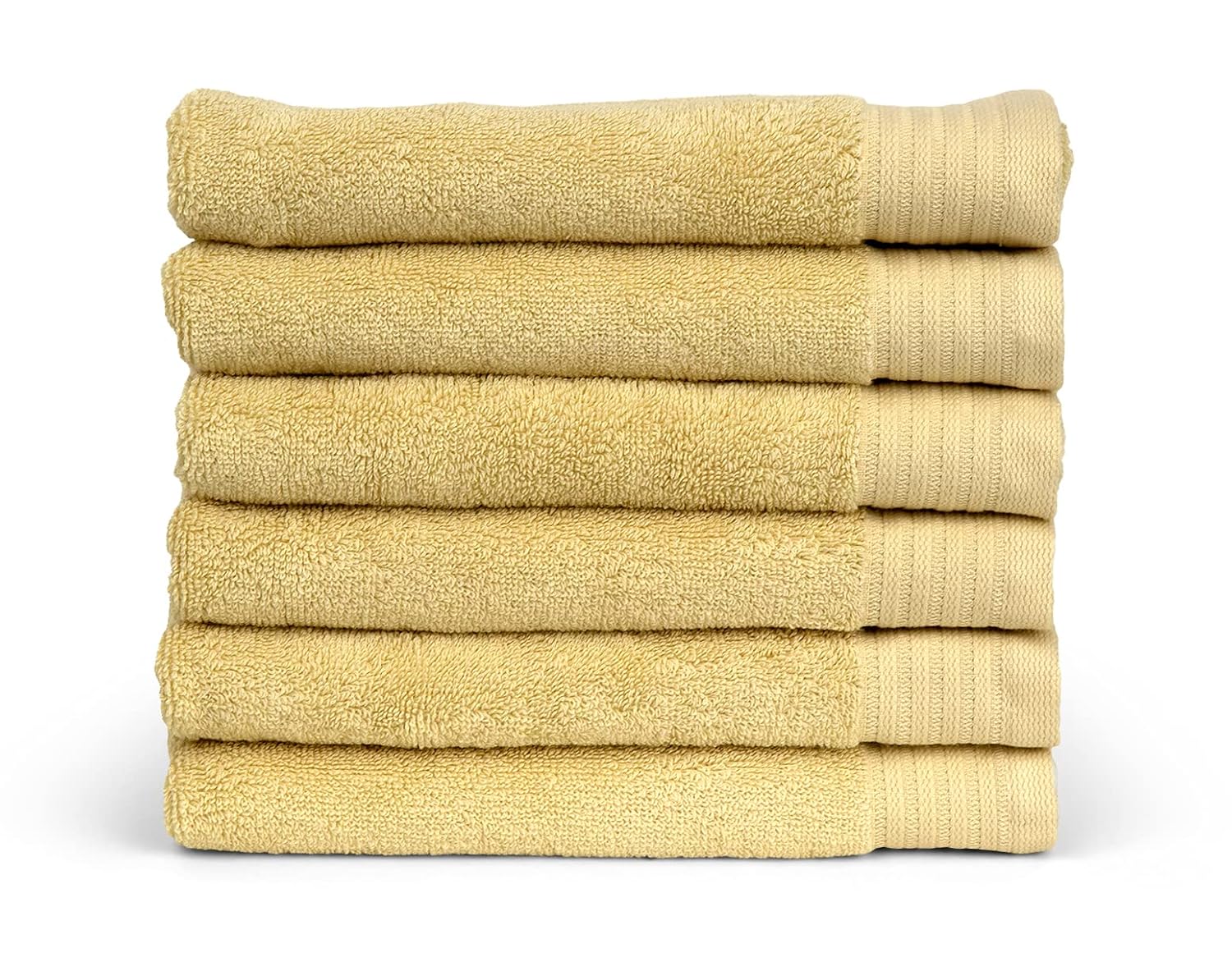 6 x Hand Towels, Cream TowelSelections Gardenia Collection Luxury Towels 100 Long Staple