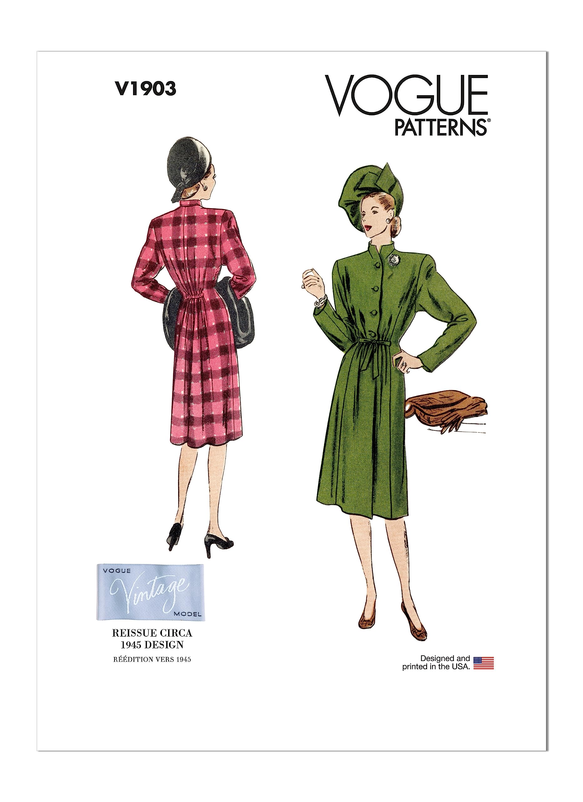 Vogue Patterns V1903Y5 veste femme patron de haute couture structure moderne