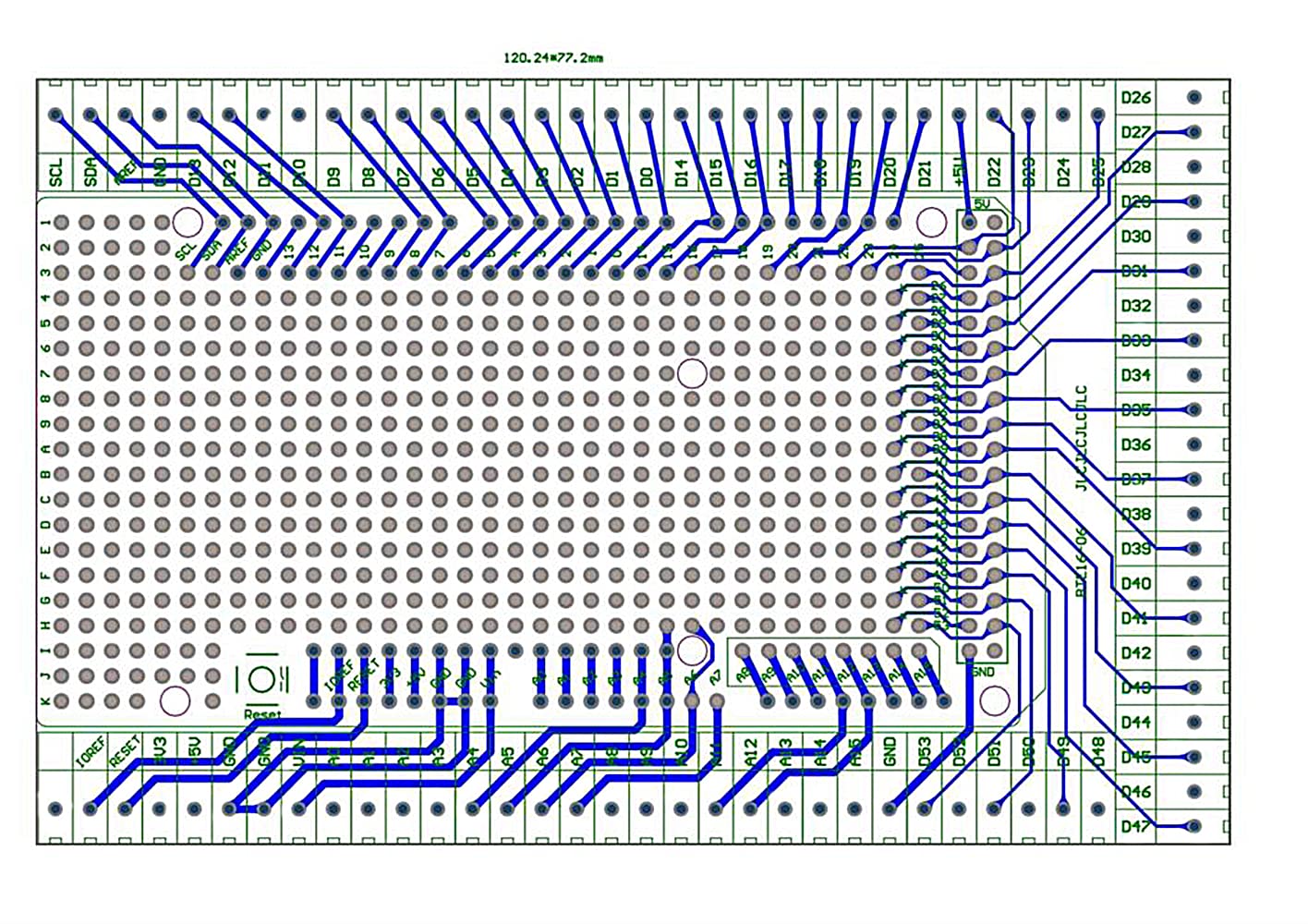 Chesoon Prototipo Kit Scheda Schermatura Morsettiera a Vite, Circuito Schermato Pre-saldato per Arduino MEGA-2560 R3