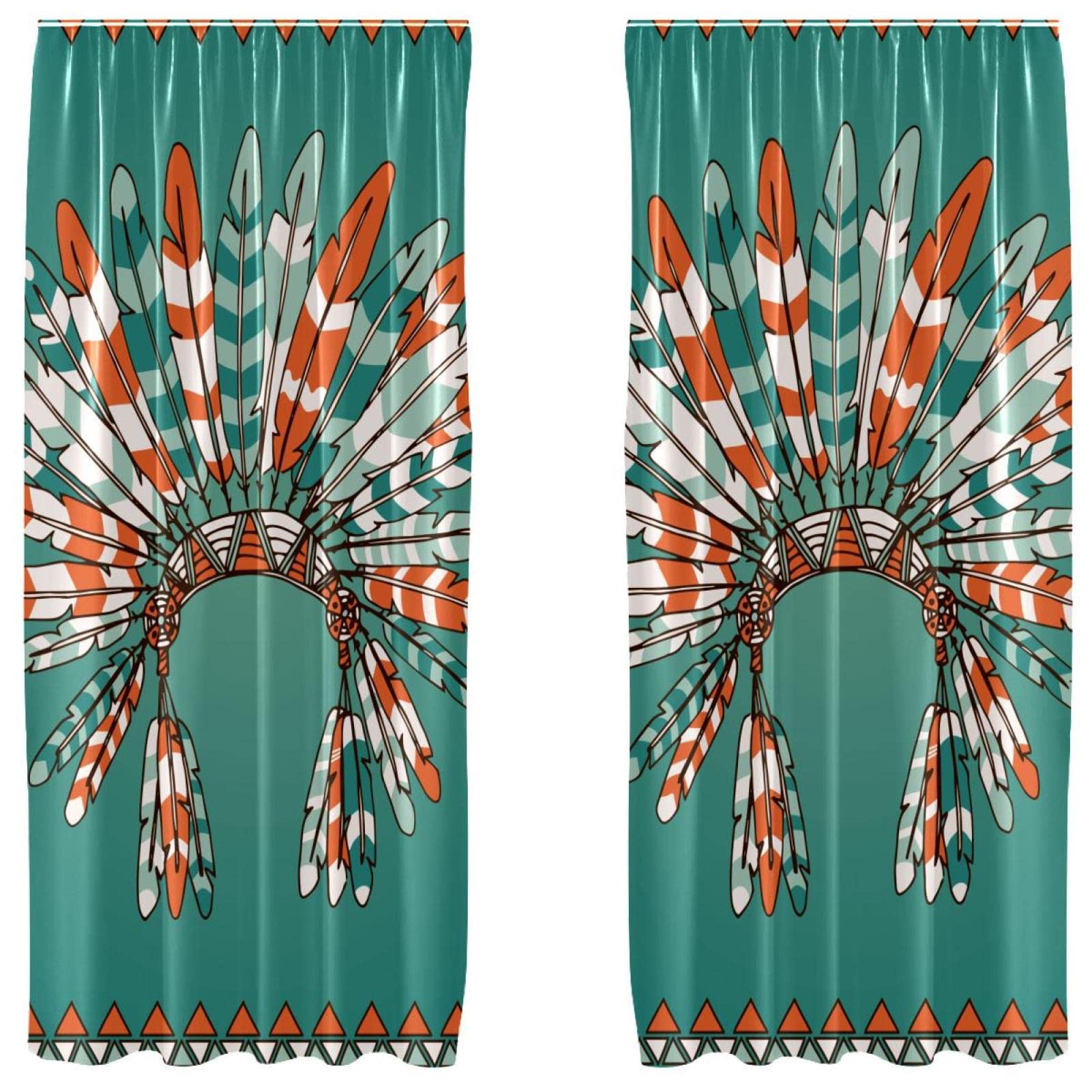 Lot de 2 rideaux plumes bohème pour créer une chambre cocooning