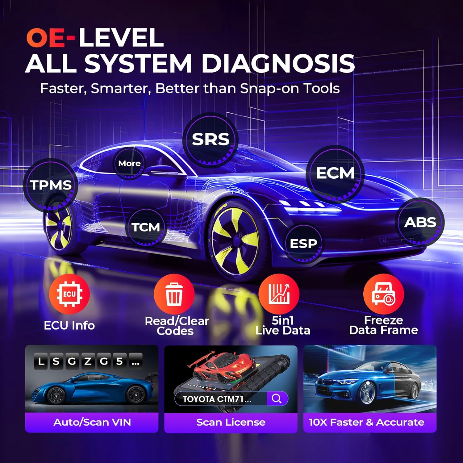 Autel MaxiSYS MS906 PRO Scanner, 2026 MS906PRO Same as MS906 MAX, Top Scan Tool 2.0 Up of MP900BT MS906BT MK908 MS908S, ECU Coding, Bidirectional 3000+ Active Test, 40+ Reset, All System, CAN FD DoIP