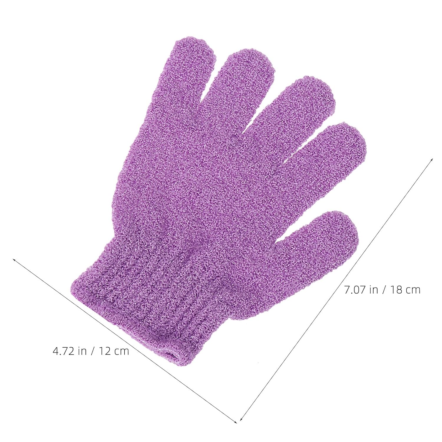 15 Pairs Exfoliating Bath Gloves Five Finger Design Polyester