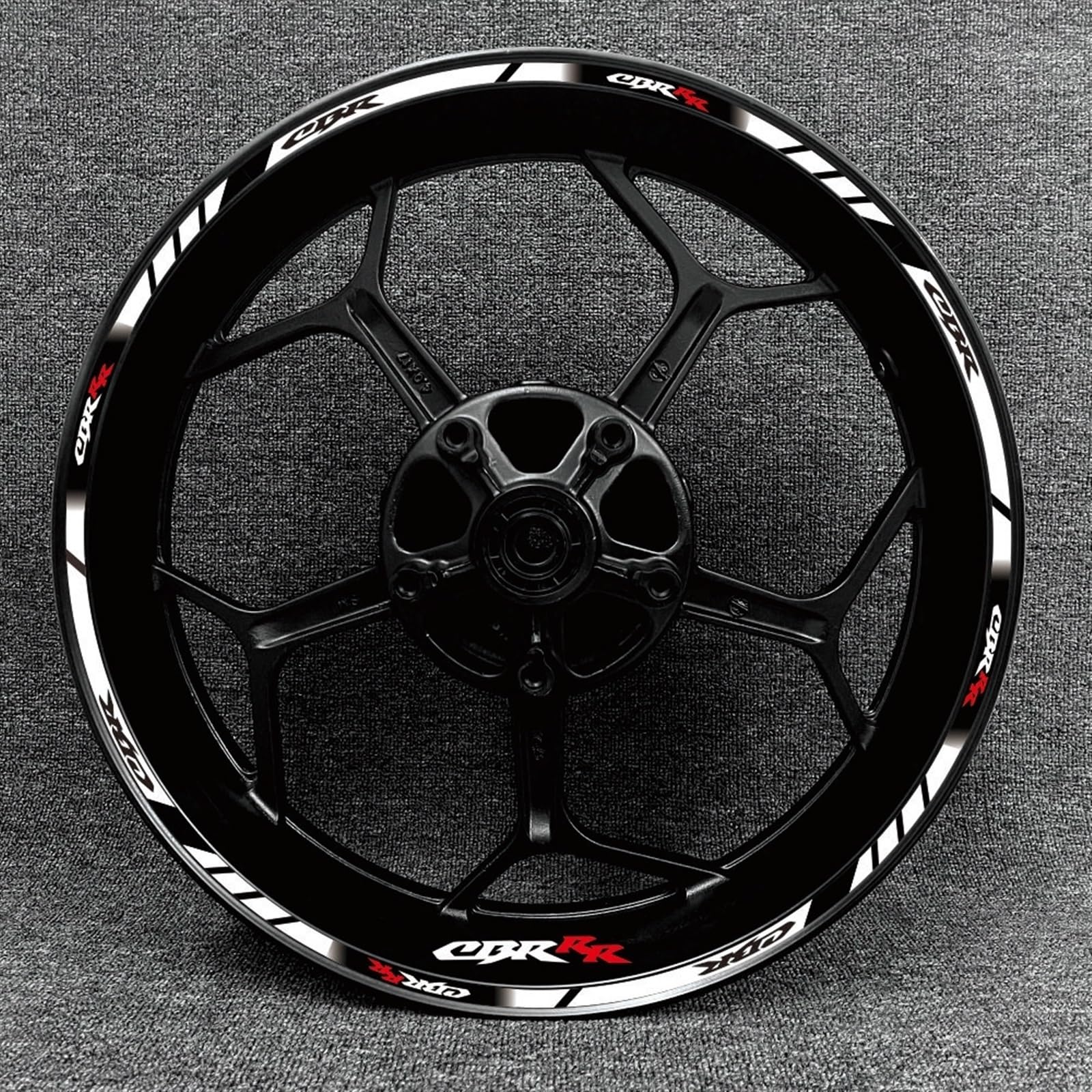 Motorcycle Wheel Sticker Rim Decal Hub Stripe Tape for REPSOL HRC CBR250RR CBR400RR CBR600RR CBR1000RR(Color5)