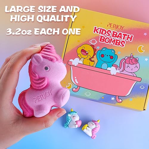 Miniatura 7 de Perjoy Bombas de baño para niños, 6 bombas de baño de burbujas hechas a mano para niños, regalos de cumpleaños, regalos de fiesta para niños,