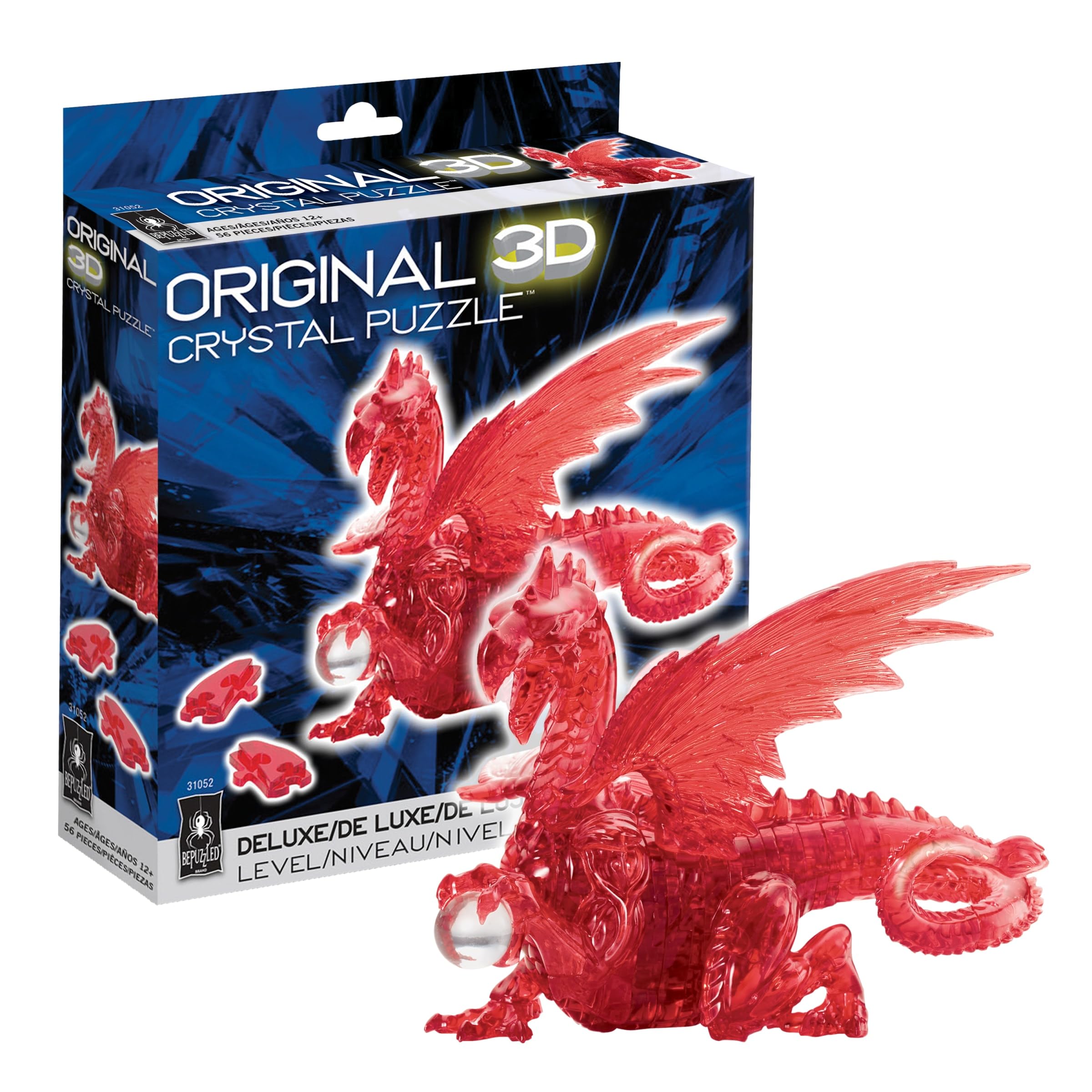 龍の誕生（Red) Amazon.com: BePuzzled | Dragon Deluxe Original 3D Crystal