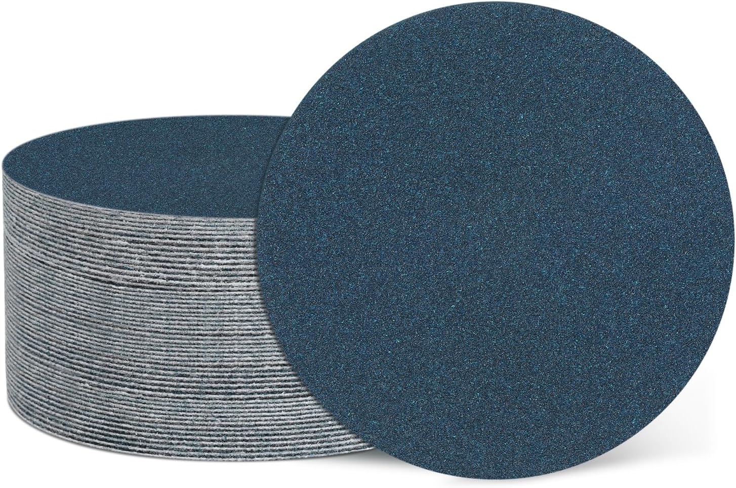sourcing map 100 Pcs 125mm (5 Inch) Sanding Disc 100 Grit Hook and Loop Sandpaper Random Orbital Sander Pads for Woodworking, Metal, Stone Grinding and Polishing, Blue, Zirconia