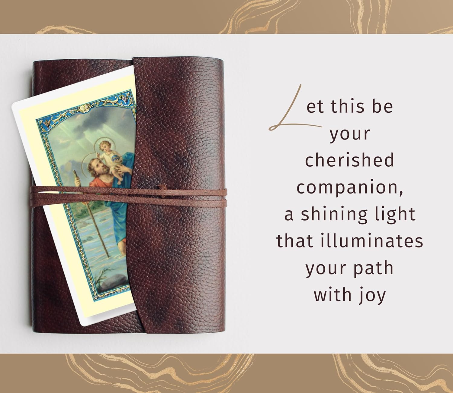 St Christopher Token - Dual Sided St Christopher Pocket Token, Laminated Motorist Prayer Card, The Lord's Prayer Card - Patron Saint of Travelers Themed Set - 3 Items - Image 4