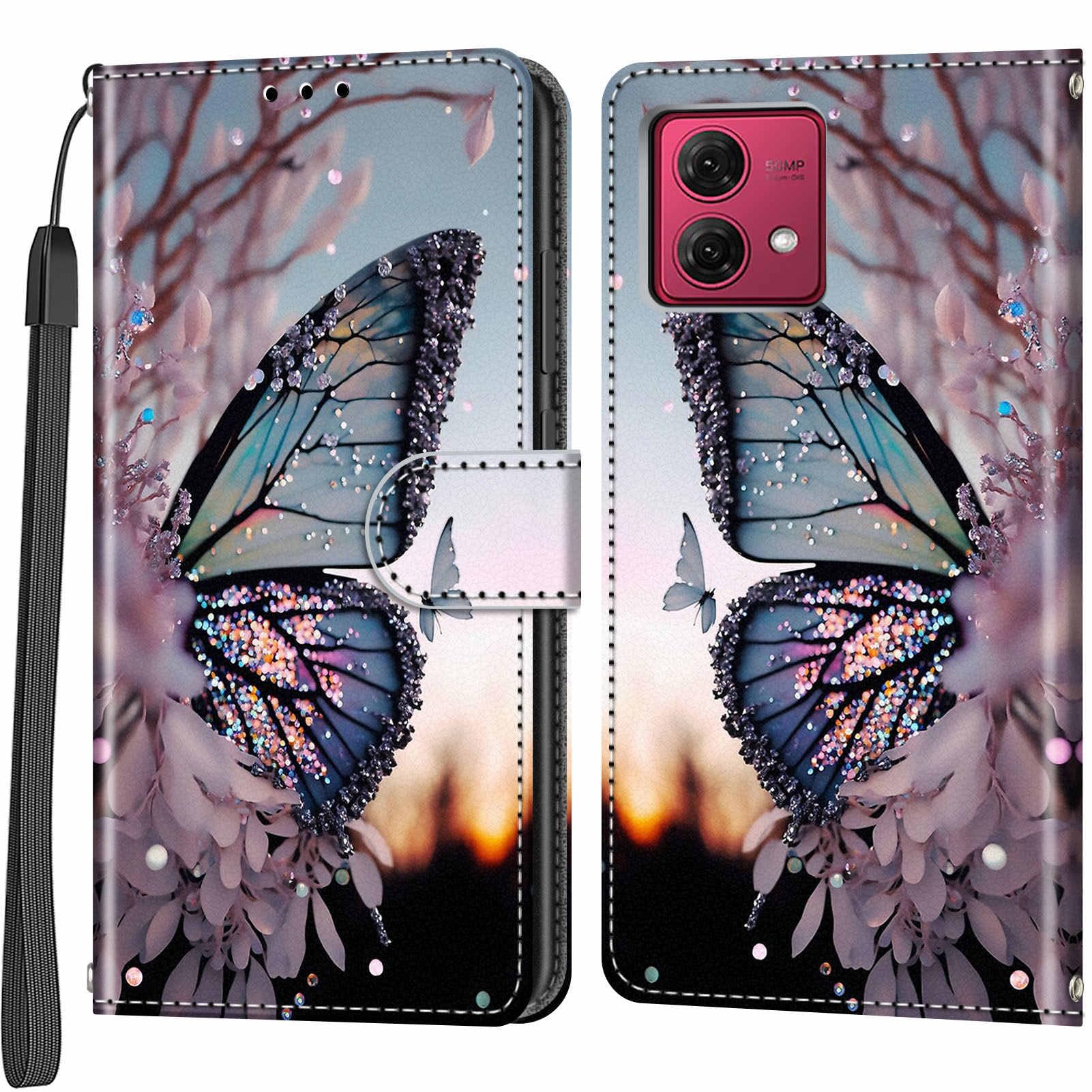 Custodia Per Motorola Moto G54 5G / G54 Power, Cover In Pelle PU Con Portafoglio, Slot Per Carte E Supporto, Chiusura Magnetica, Colore Dente Di Leone