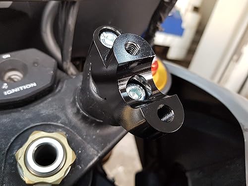 Bay4Global 35S /// Elevadores para manillar de motocicleta Suzuki vStrom DL650 - 1.181 in hasta 0.669 in BarBack - Negro