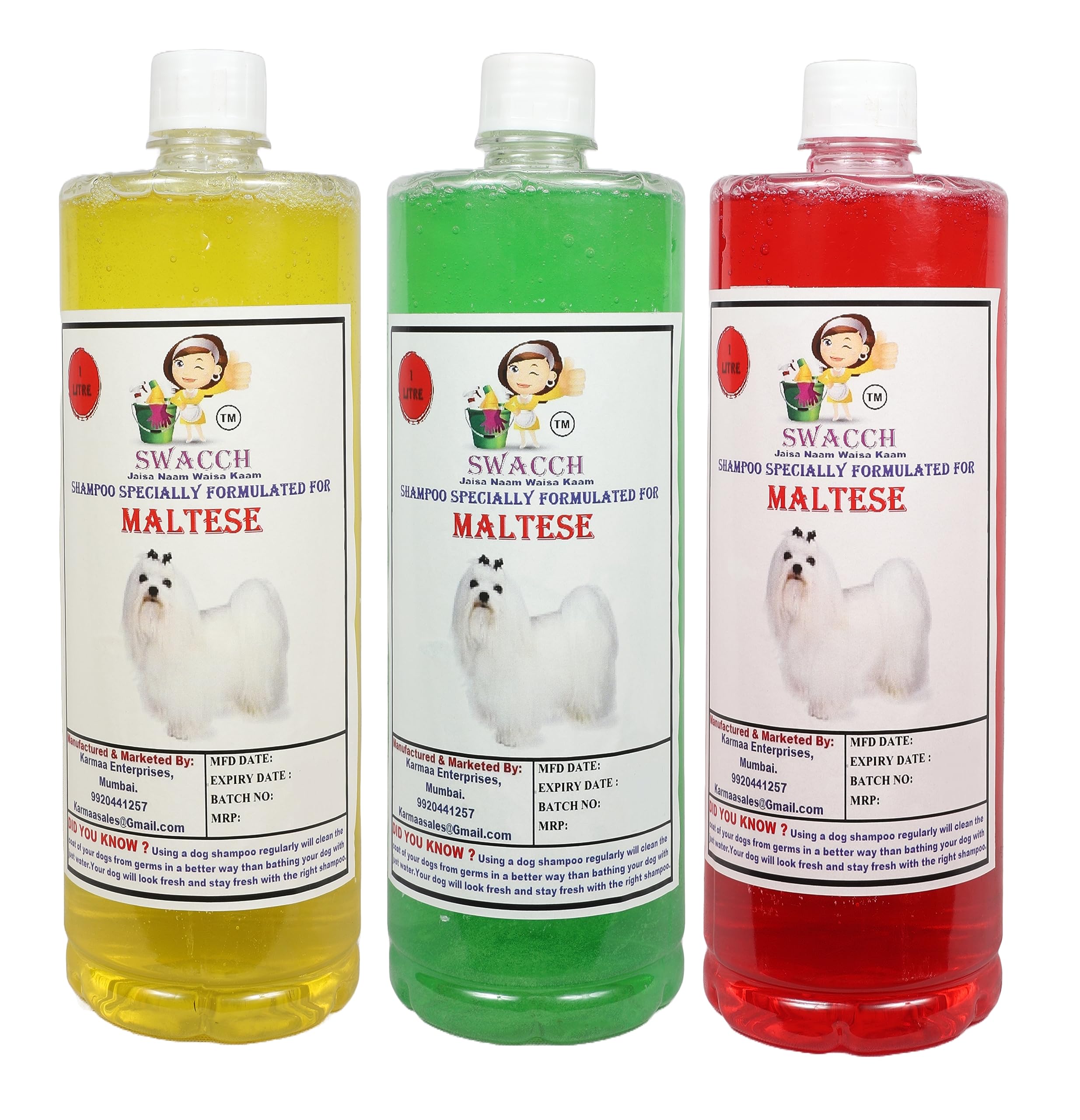 Swacch Shampoo Specially Formulated for Maltese (1 Litre) (Combo Pack of 3) Lemon, Neem Alovera & Jasmine (B0BS9CS826) Amazon Price History, Amazon Price Tracker