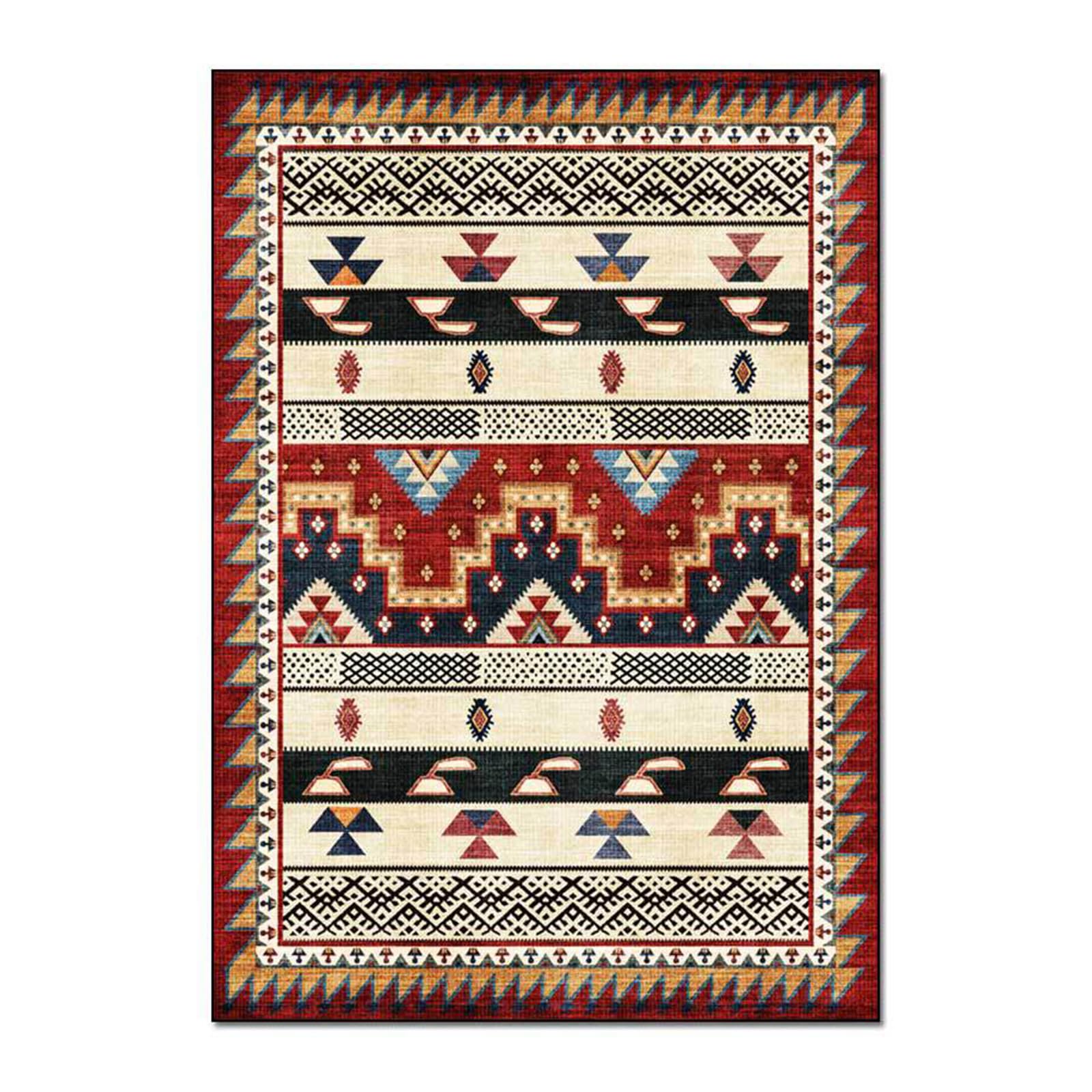 Polyester Fiber Moroccans Styles Rug NonSlip Rug Front Door Mat Area For Entryway Bedroom Bathroom Kitchen Moroccans Geometric