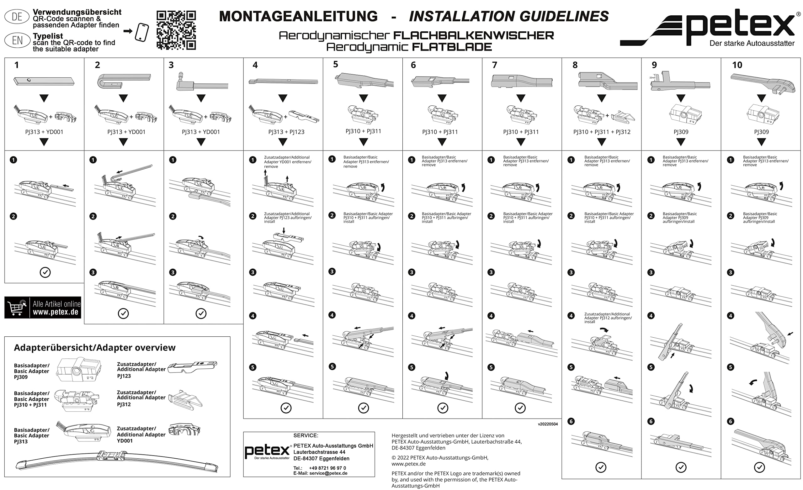PETEX Limpiaparabrisas delantero de 600 mm / 450 mm