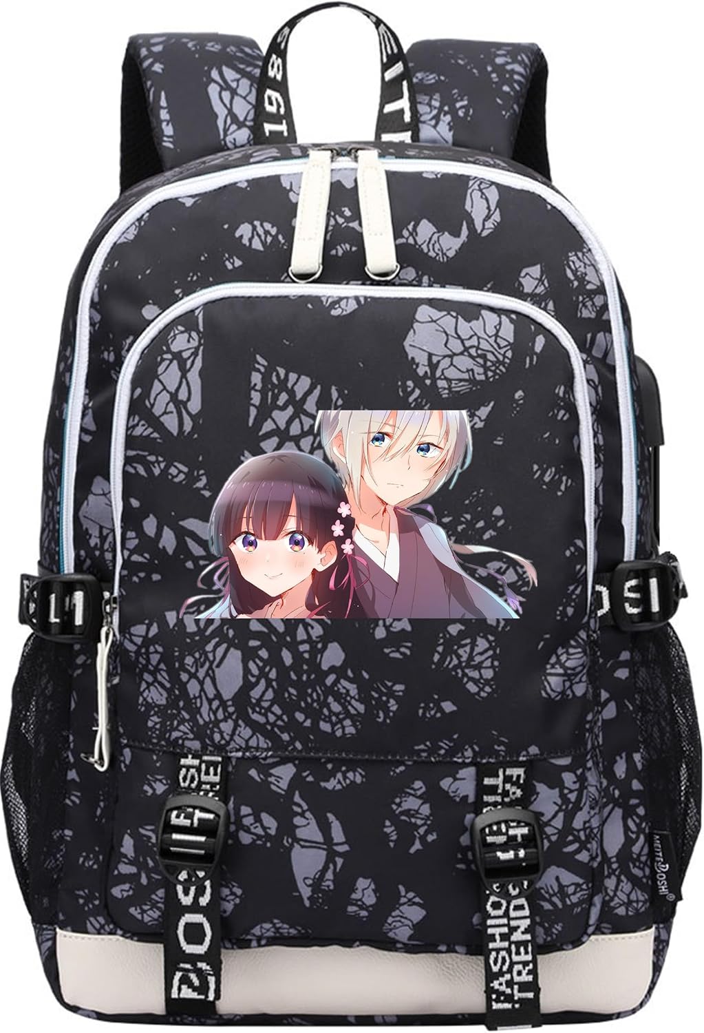 Anime My Happy Marriage Backpack Daypack School Bag with USB port and Headphone Jack 5