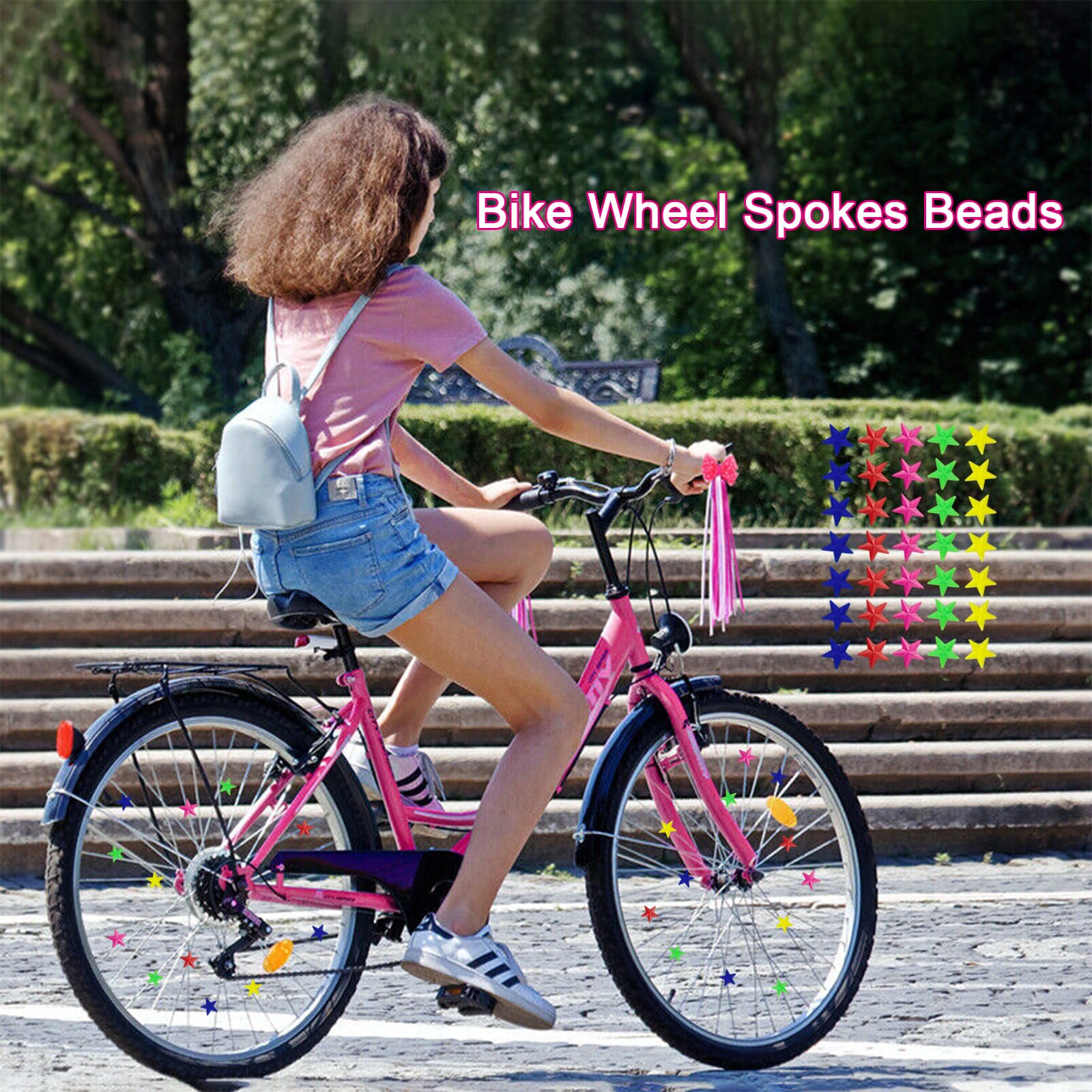 Stabilizzatori per Bicicletta per Bambini,Ruote da Allenamento per Flash Bicicletta,Ruote Laterali Bici Bambino,Rotelle Universali, Le Rotelle Regolabili Aiutano i Principianti (Rosa)