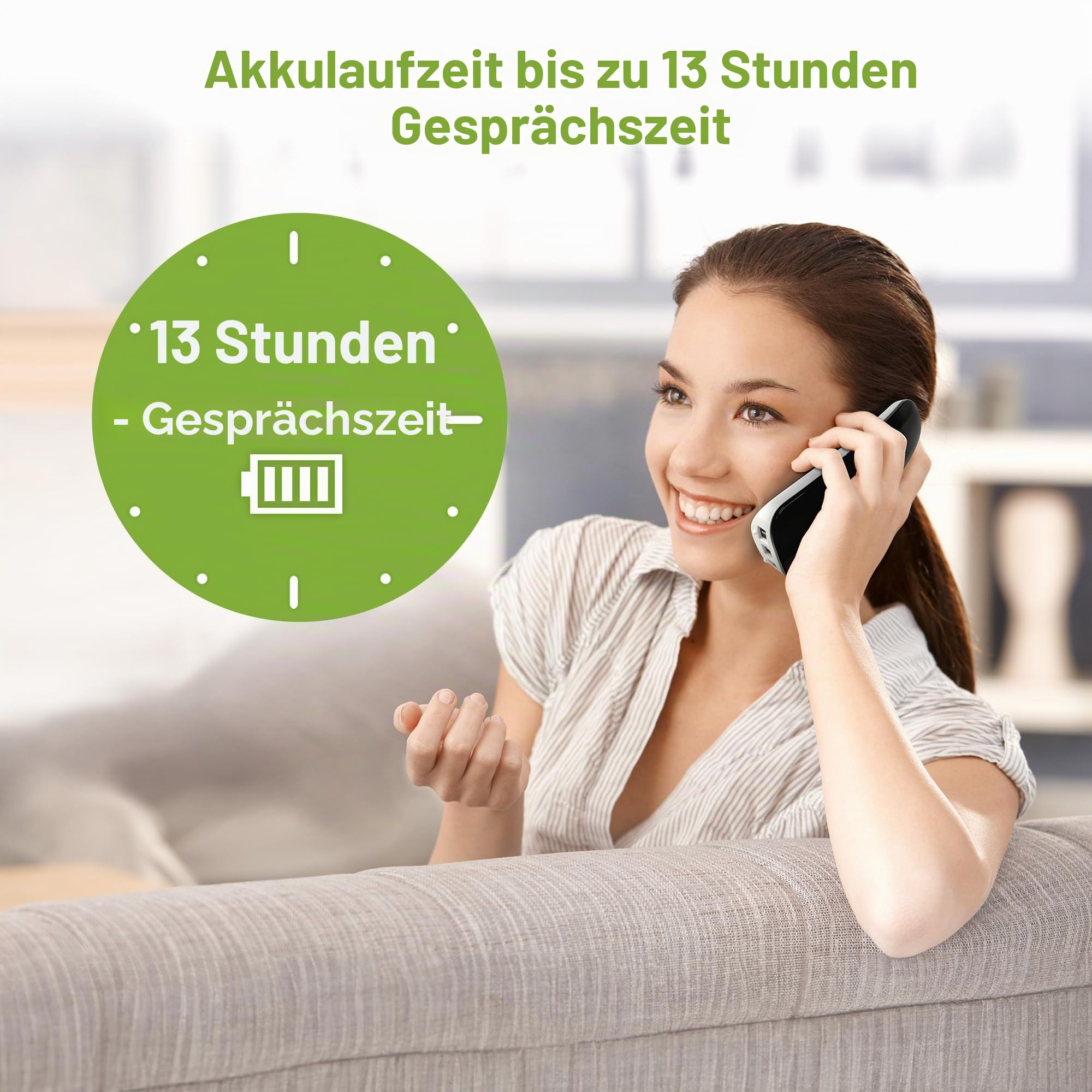 VTech CS1501 Schnurlostelefon Casa Duo, DECT-Telefon mit Freisprecheinrichtung und Anrufblockierung, Doppelladung, Anruferkennung, LCD Display mit Hintergrundbeleuchtung und Tastatur, ECO-Modus, weiß