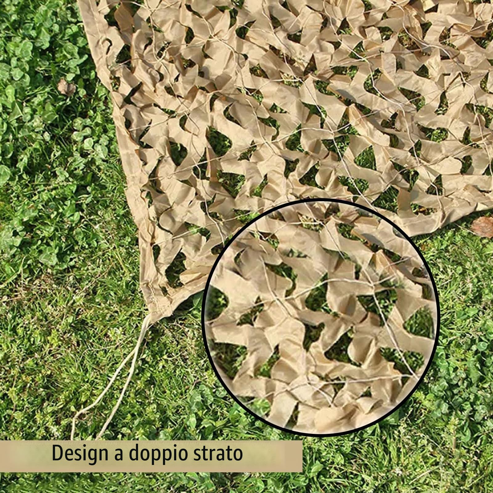 Rete Mimetica Militare 5x6m Rete Mimetica Militare Beige Tenda da Sole per Pergola da Campeggio da Caccia, Rete Ombreggiante per Giardino