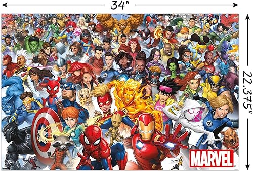 Miniatura 9 de Trends International Marvel Comics - Póster de pared de The Marvel Lineup 2023, 14.72 x 22.37 pulgadas, paquete de póster premium y alfiler