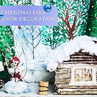 Vista 6 de Tatuo 7 oz Fake Snow 200 g Per Bag Artificial Fake Cotton Christmas White Cloud Faux Fluffy Snow Indoor Soft for Winter Christmas Tree Mantle