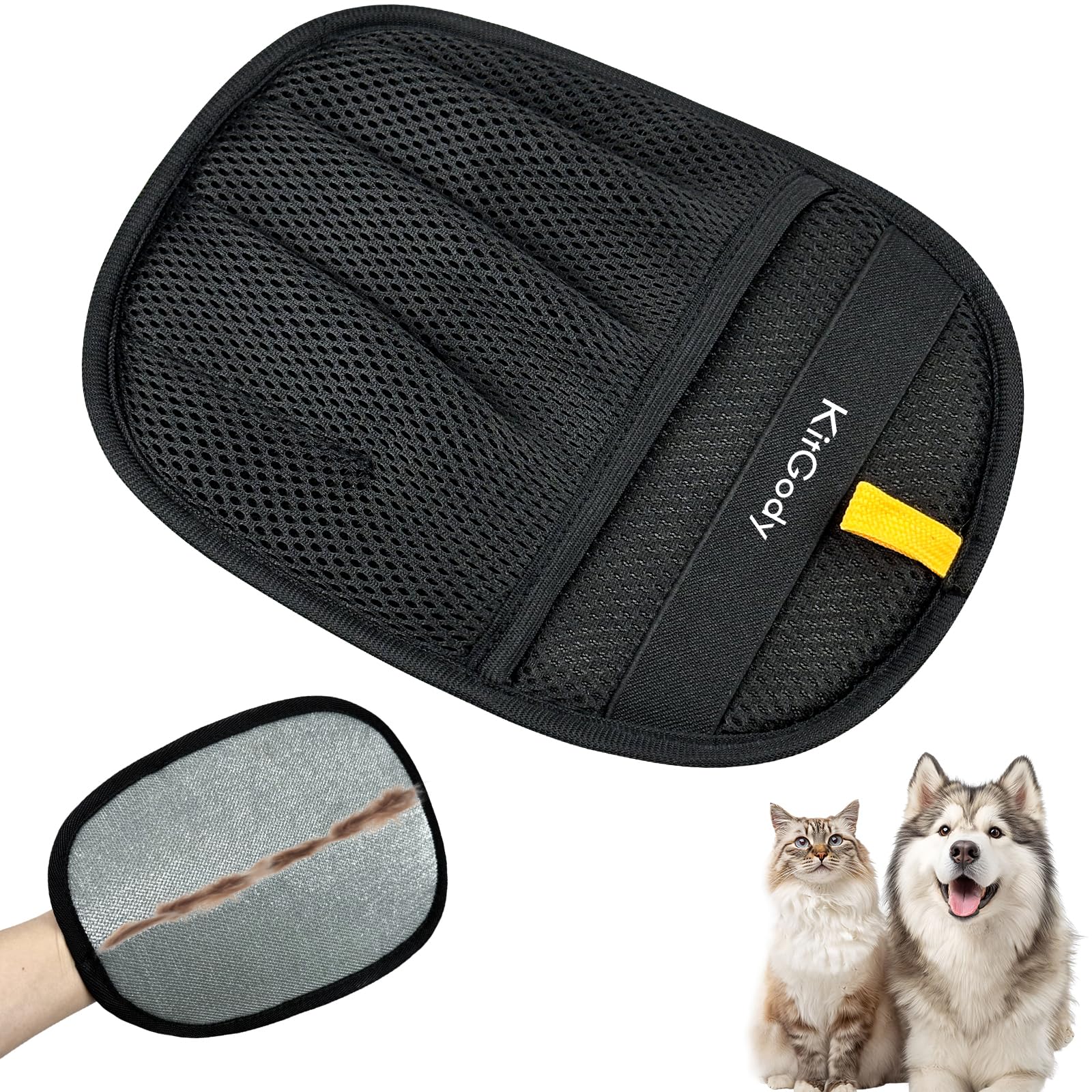 KitGody Upgraded Pet Hair Removal Glove Five Finger Electrostatic Pet Hair