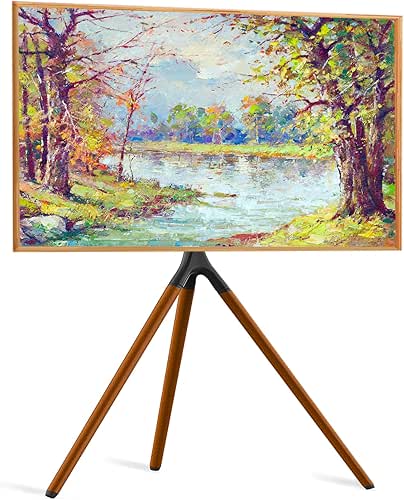 Easel TV Stand with Tripod Base for 45-65 inch Flat