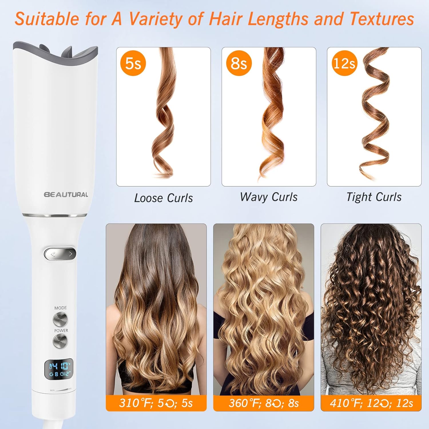 BEAUTURAL Automatic Hair Curler సిurl రకాలు