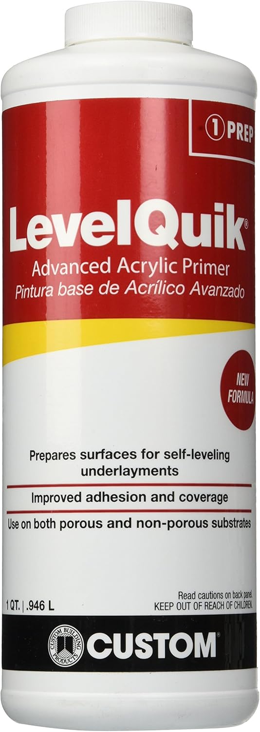 CUSTOM BLDG PRODUCTS CPQT LevelQuik Concrete Bonding Latex Primer, 1 Qt