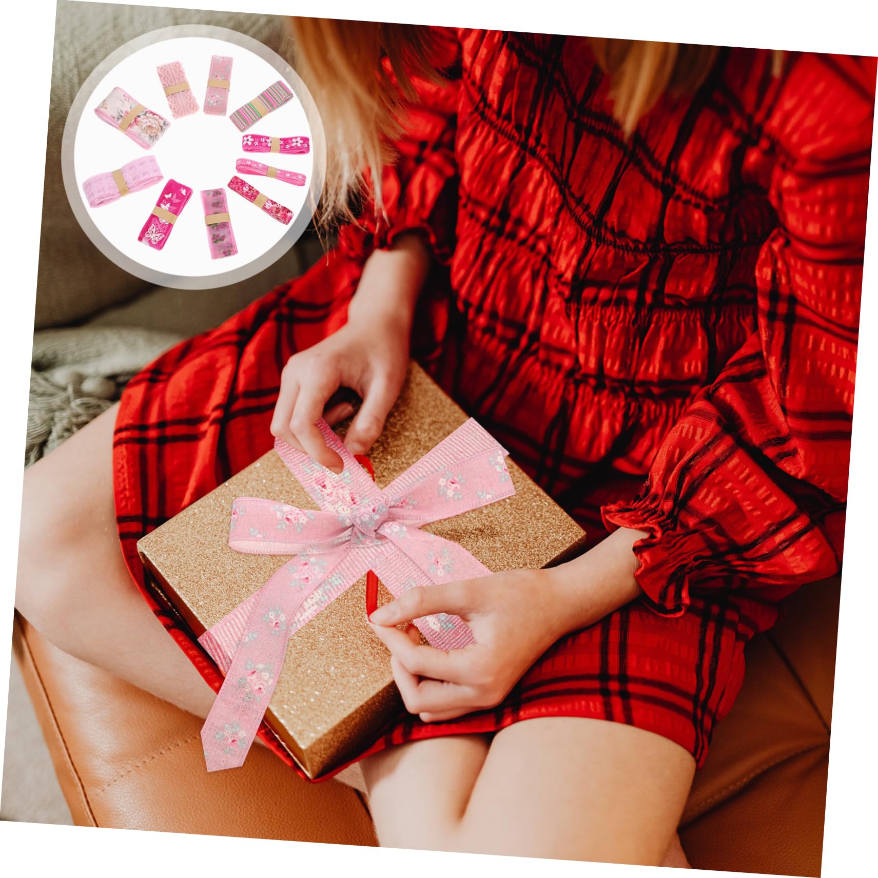 Angoily 5 Sätze Blumenmuster Geschenkbänder Teiliges Vielseitiges Und Strapazierfähiges Dekoband Für Diy Bastelprojekte Hochzeitsdekoration Geschenkverpackung Und Party 10 Stück * 5