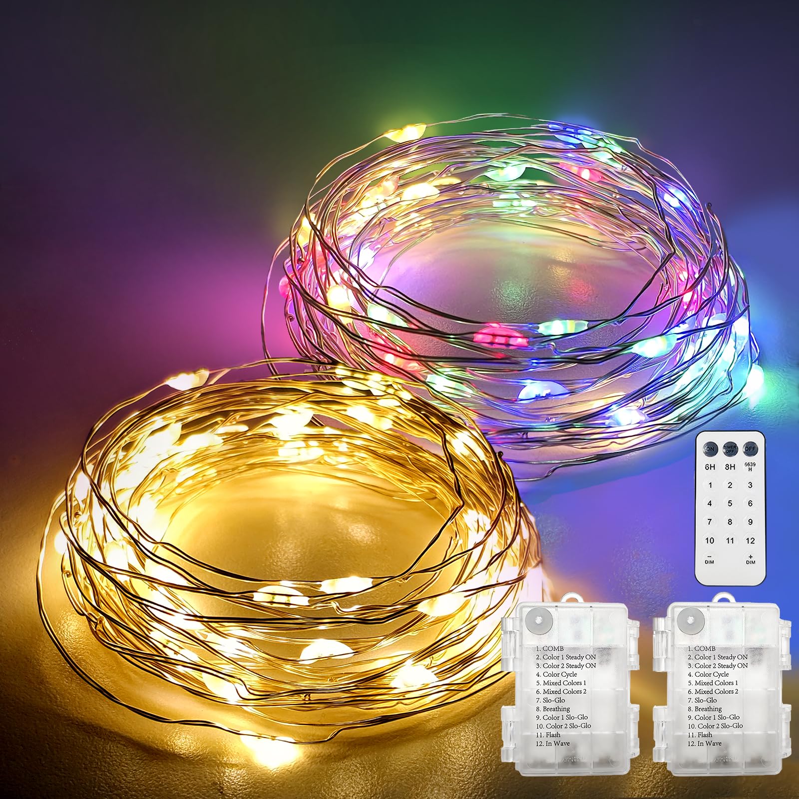 Meision Lichterkette Außen 10m 100LEDs, Lichterkette Innen m
