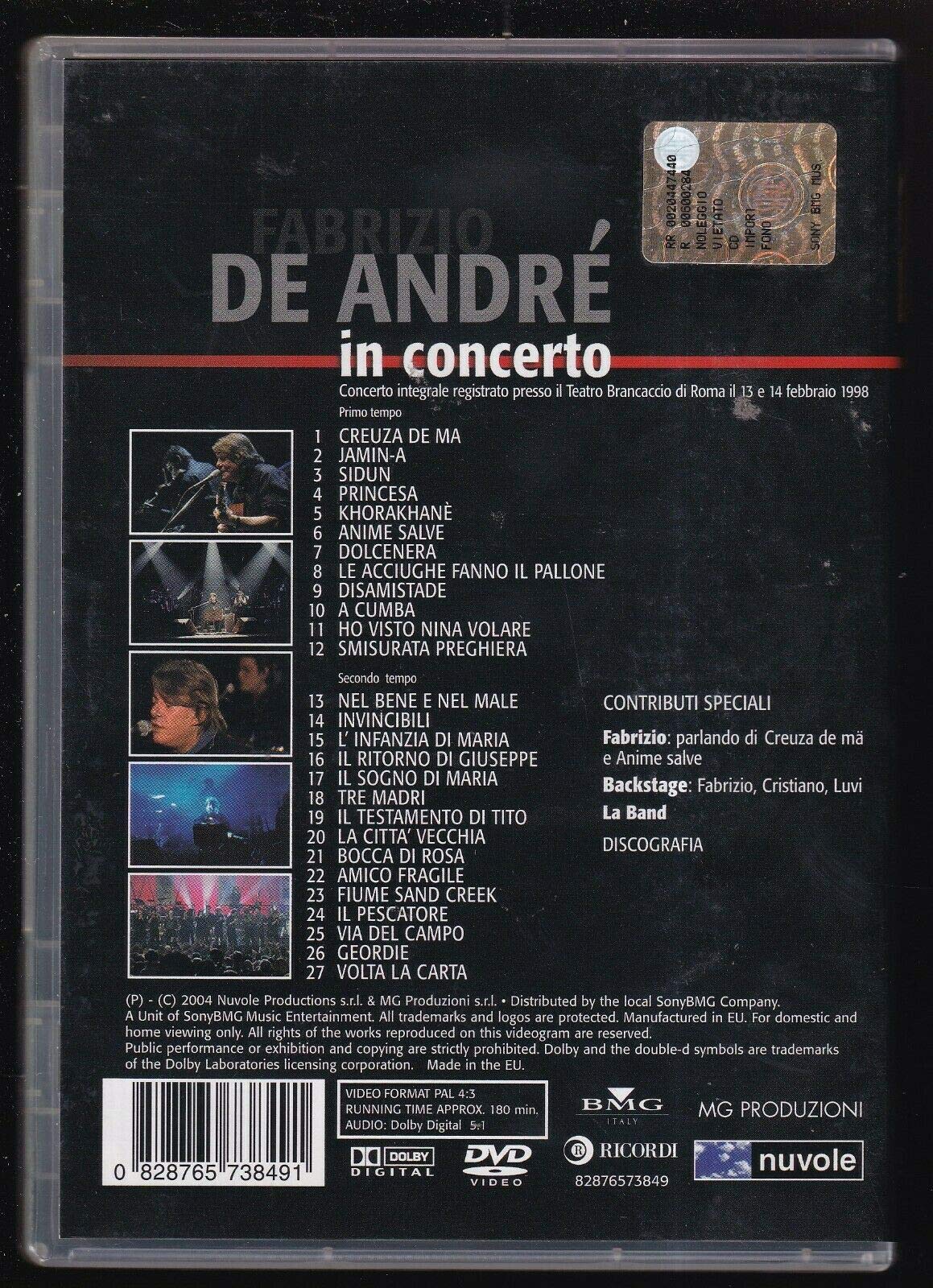 Fabrizio De Andre' - In Concerto